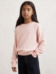 Reiss Blush Elizabeth Wool-Blend Crystal-Neckline Jumper With Cashmere - Image 3 of 4