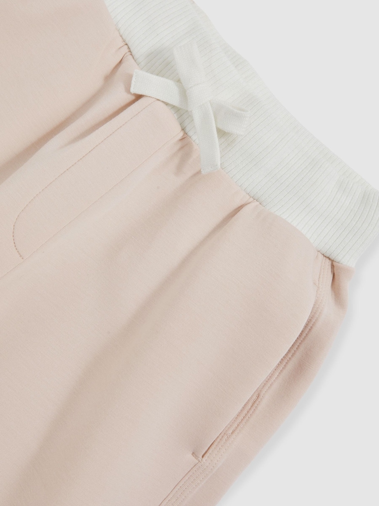 Reiss Neutral Laney Wide-Leg Interlock Drawstring Joggers - Image 4 of 4