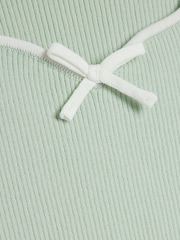 River Island Green Girls Knit Bow Skirt Set - Image 5 of 5