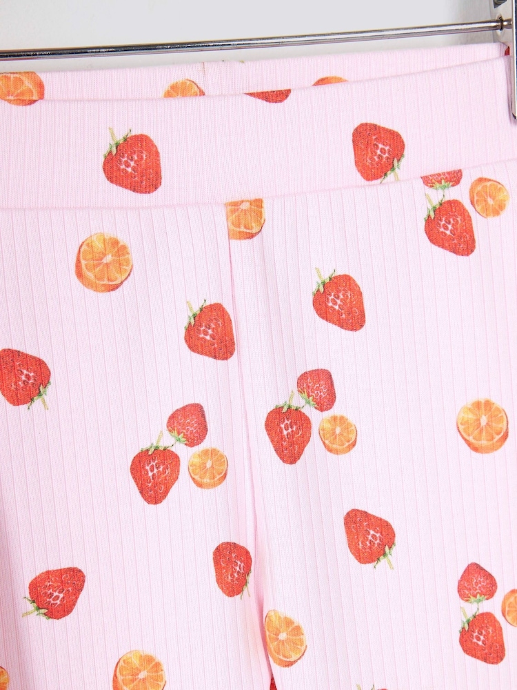 River Island Pink Girls Print Leggings Set - Image 5 of 5