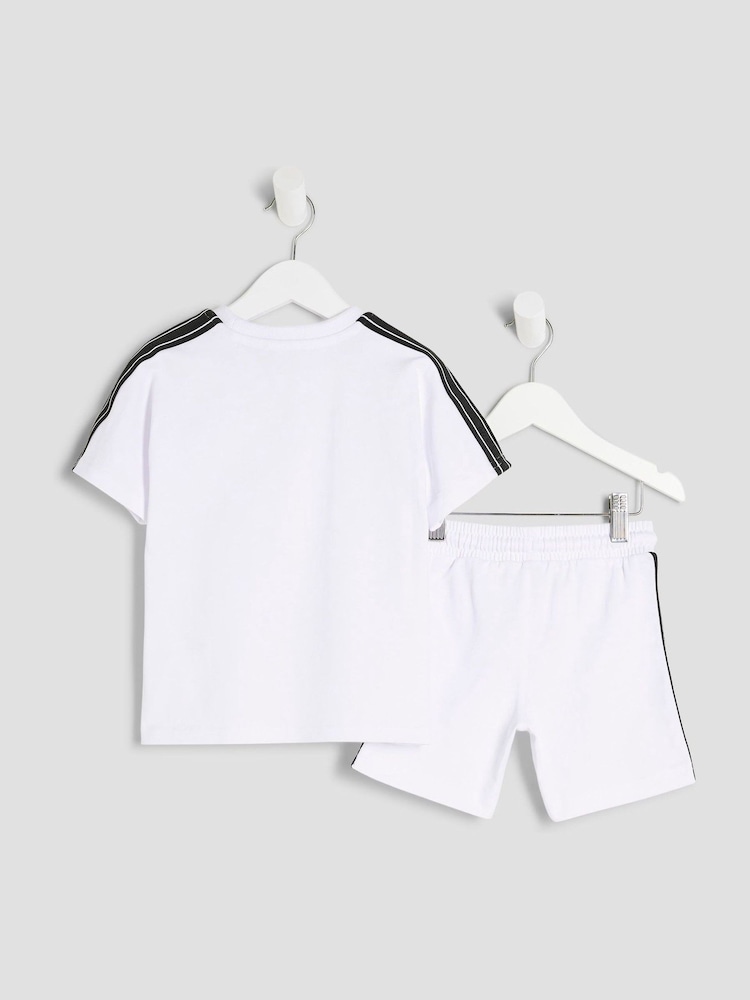 River Island White Boys Taped T-Shirt Set - Image 2 of 5 River Island White Boys Taped T-Shirt Set - Image 2 of 5