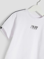River Island White Boys Taped T-Shirt Set - Image 4 of 5
