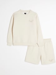 River Island Boys Ame Le Nuit Crew Sweat Top & short Set - Imagen 1 de 5