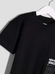 River Island Black Boys Mesh Pocket T-Shirt Set - Image 4 of 5