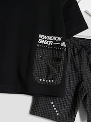 River Island Black Boys Mesh Pocket T-Shirt Set - Image 5 of 5