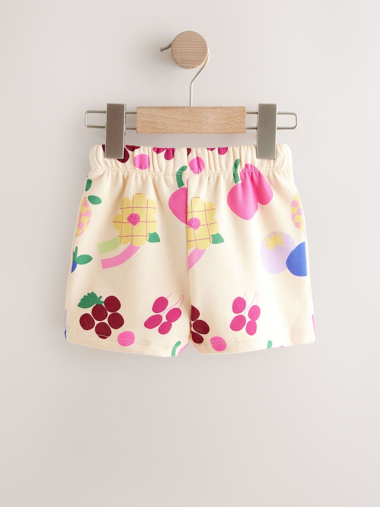 Cream Fruit Sweat Shorts (3mths-7yrs) - Image 2 of 4