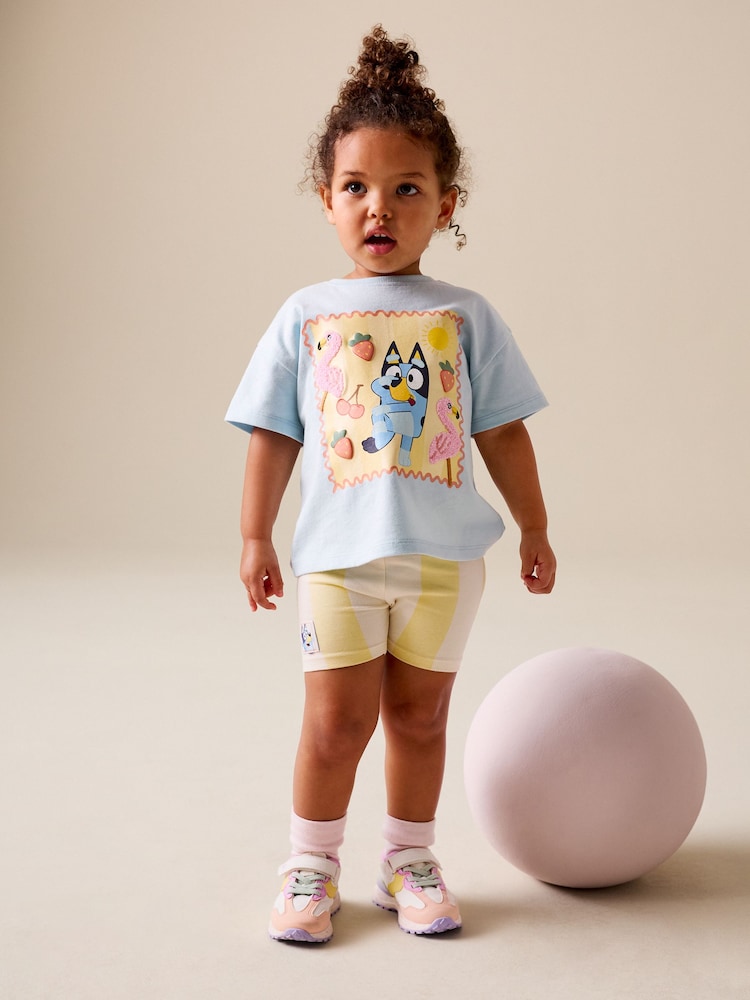 Blue Bluey Short Sleeve Top and Shorts Set (12mths-7yrs) - Image 1 of 4