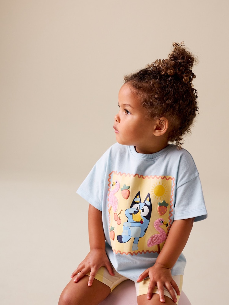 Blue Bluey Short Sleeve Top and Shorts Set (12mths-7yrs) - Image 2 of 4