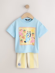 أزرق - طقم من رداء عُلوي بكُم قصير وشورت بتصميم شخصية Bluey (12 أشهر - 7 سنوات) - صورة 5 من 9