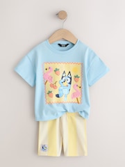 أزرق - طقم من رداء عُلوي بكُم قصير وشورت بتصميم شخصية Bluey (12 أشهر - 7 سنوات) - صورة 6 من 9