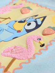 أزرق - طقم من رداء عُلوي بكُم قصير وشورت بتصميم شخصية Bluey (12 أشهر - 7 سنوات) - صورة 9 من 9