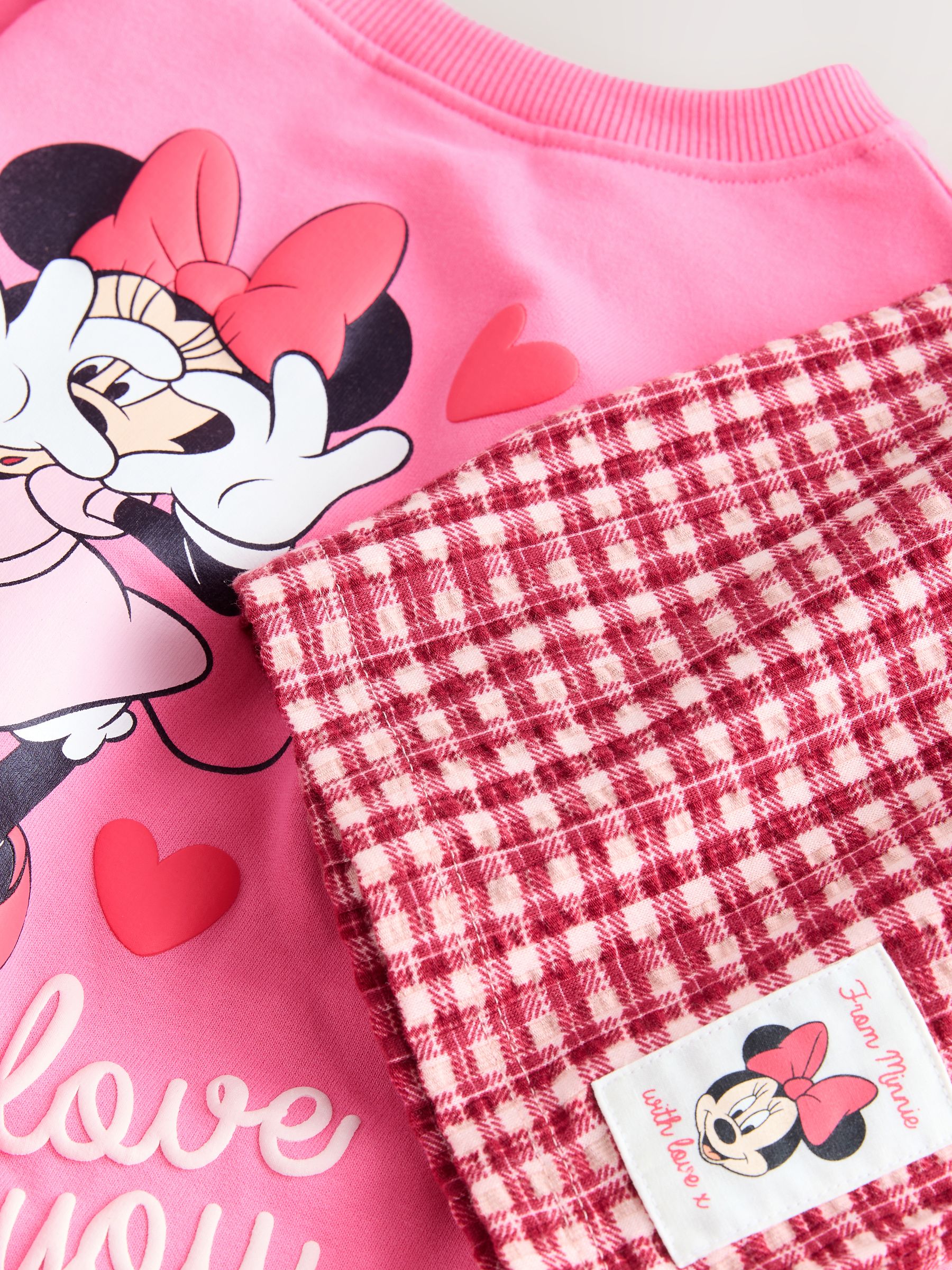 mineneページ Buy Pink/Red Disney Minnie Mouse Long Sleeve Top and Trousers Set