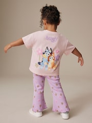 Pink Bluey Short Sleeve T-Shirt and Flare Set (3mths-7yrs) - Image 2 of 9