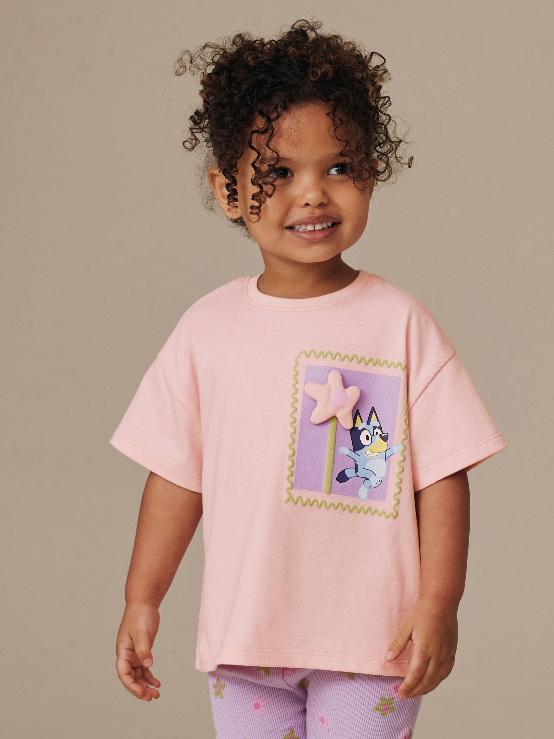 Cumpără Roz - Bluey Short Sleeve T-Shirt and Flare Set (3mths-7yrs