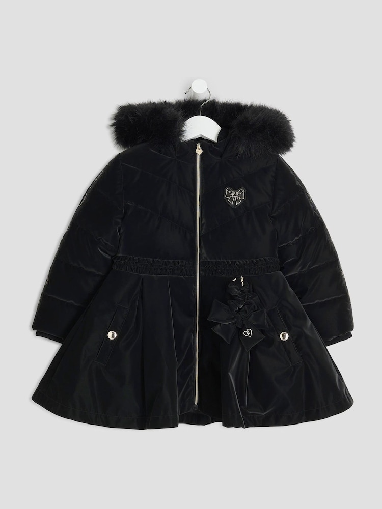 River Island Black Girls Skirt Padded Coat - Image 1 of 4 River Island Black Girls Skirt Padded Coat - Image 1 of 4