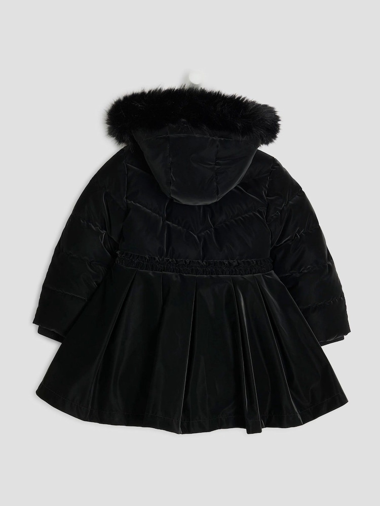 River Island Black Girls Skirt Padded Coat - Image 2 of 4 River Island Black Girls Skirt Padded Coat - Image 2 of 4