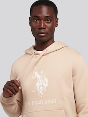U.S. Polo Assn Natural Mens Rider Brush Back Hoodie - Image 4 of 4