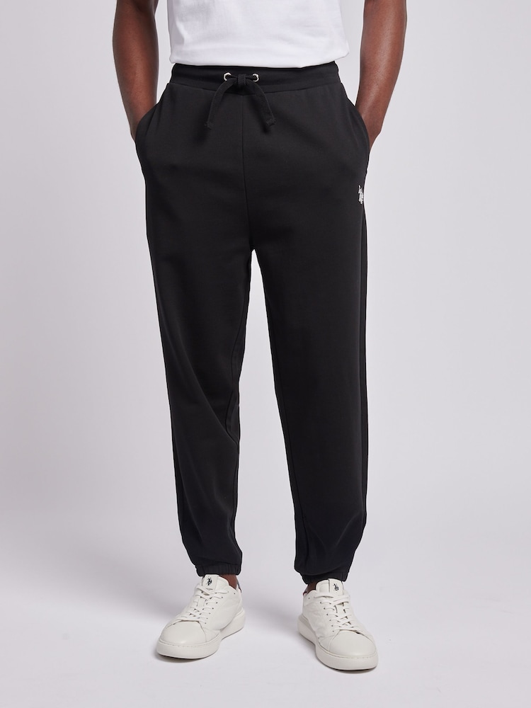 U.S. Polo Assn. Black Mens Elasticated Cuff Loopback Joggers - Image 1 of 9