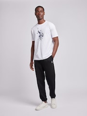 U.S. Polo Assn. Black Mens Elasticated Cuff Loopback Joggers - Image 3 of 9