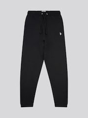 U.S. Polo Assn. Black Mens Elasticated Cuff Loopback Joggers - Image 6 of 9