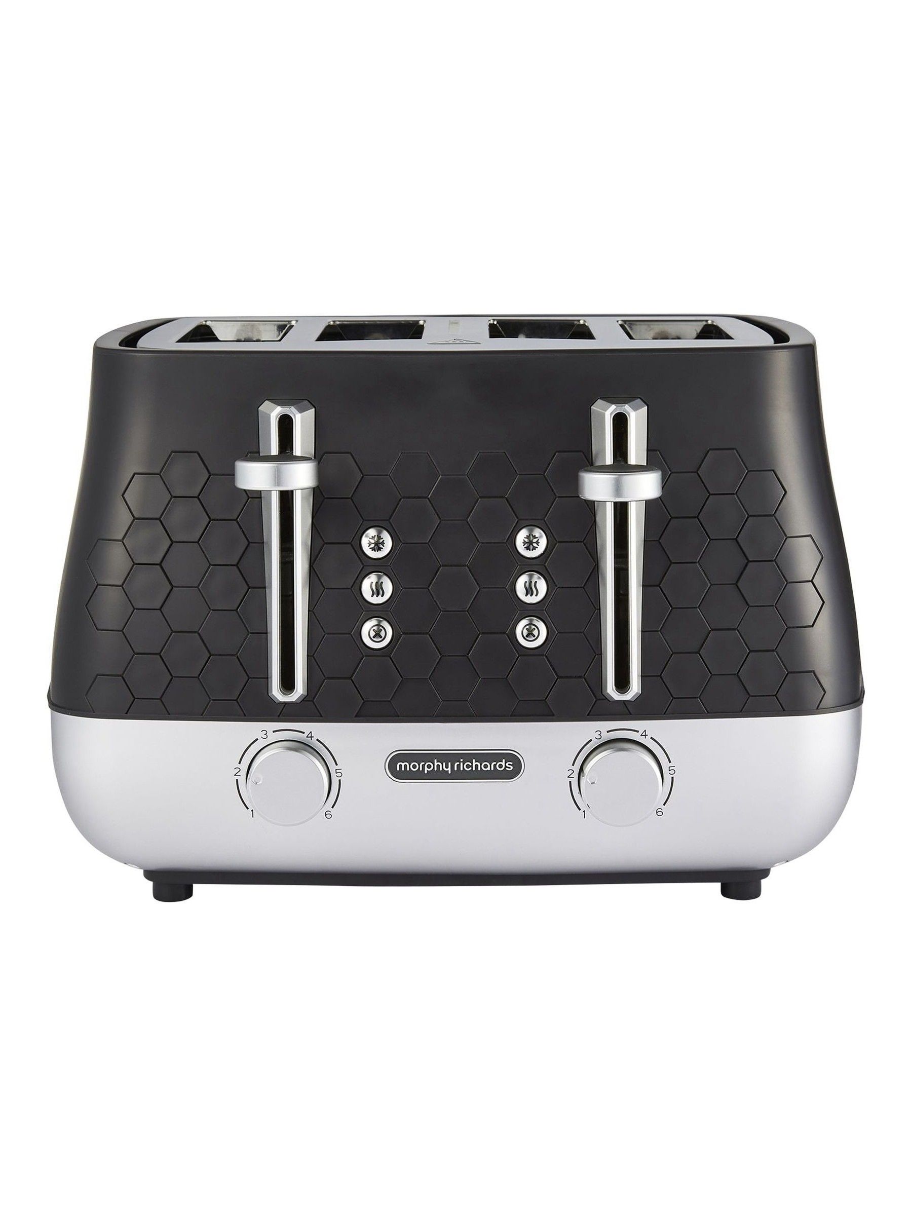 Morphy Richards Black Cassini 4 Slice Toaster