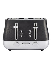 Morphy Richards Black Cassini 4 Slice Toaster - Image 1 of 4