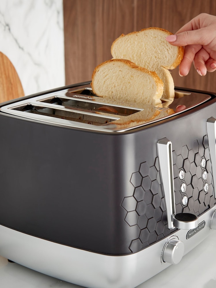 Morphy Richards Black Cassini 4 Slice Toaster - Image 2 of 4