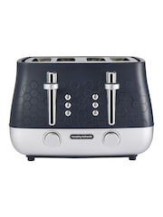 Morphy Richards Navy Cassini 4 Slice Toaster - Image 1 of 4