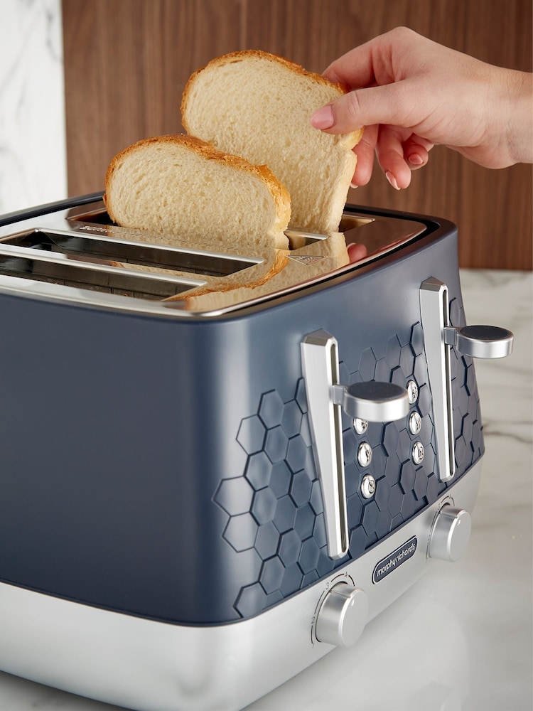 Morphy Richards Navy Cassini 4 Slice Toaster - Image 2 of 4