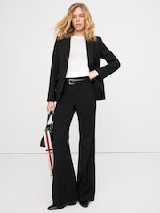 Negro - Banana Republic Alto-Rise Flare Italian Wool Trousers - Imagen 1 de 5