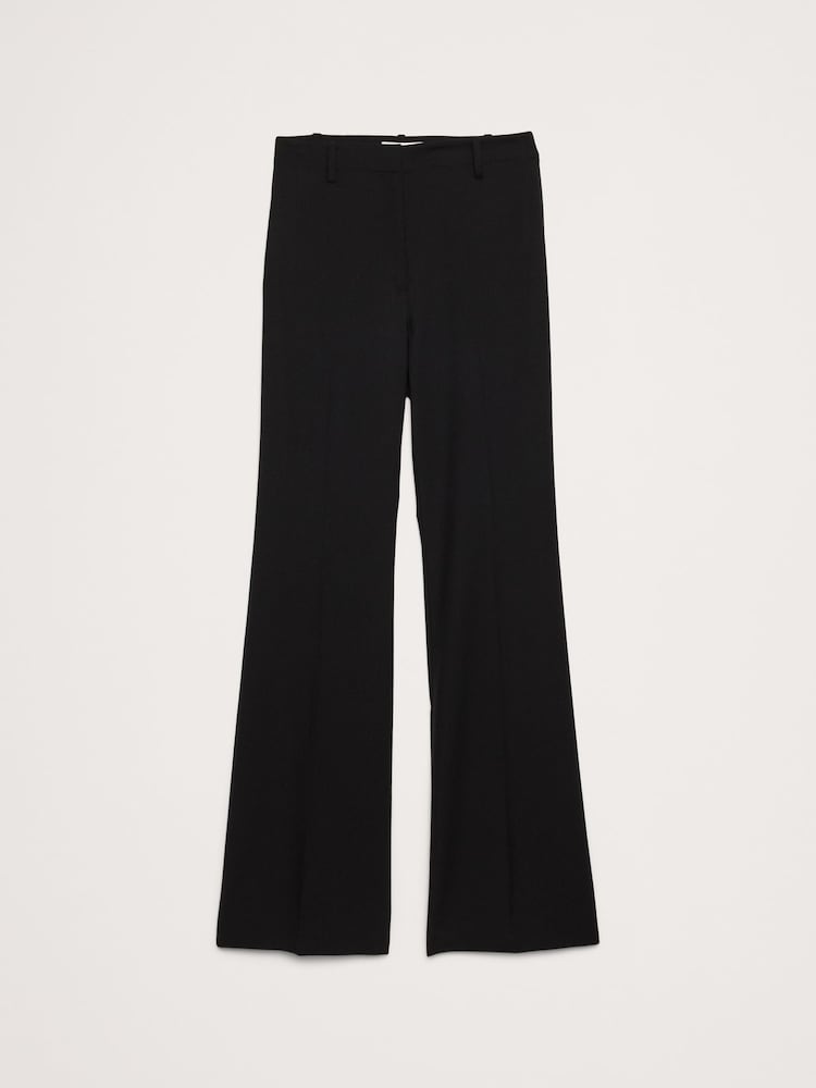 Banana Republic Black High-Rise Flare Italian Wool Trousers - Image 5 of 5 Banana Republic Black High-Rise Flare Italian Wool Trousers - Image 5 of 5
