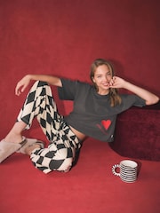 Rockett St George Harlequin Kurzarm-Pyjama aus besticktem Jersey - Bild 2 von 9