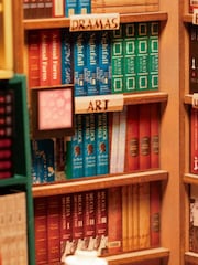 MenKind Multi Bookstore Book Nook Wooden Construction Kit - Image 5 of 9