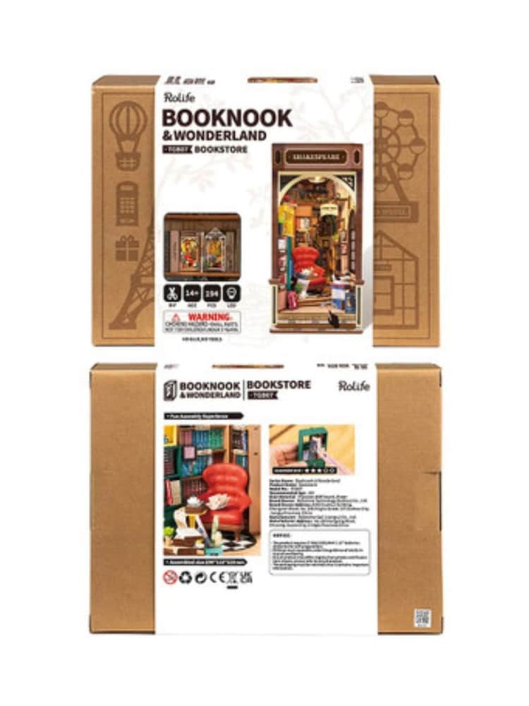 MenKind Multi Bookstore Book Nook Wooden Construction Kit - Image 9 of 9 MenKind Multi Bookstore Book Nook Wooden Construction Kit - Image 9 of 9