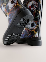 Multicolour Football Rubber Wellies - Image 3 of 5