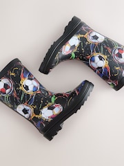Multicolour Football Rubber Wellies - Image 4 of 5