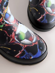 Multicolour Football Rubber Wellies - Image 5 of 5