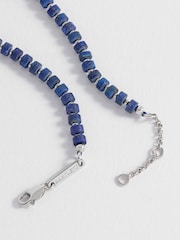 Bartlett Mens Silver Tone Lapis Lazuli Rondelle Bracelet - Image 4 of 4