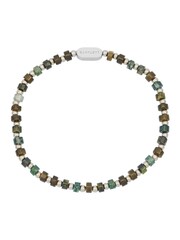 Bartlett Mens Silver Tone Mixed Green Gemstone Rondelle Bracelet - Image 1 of 4