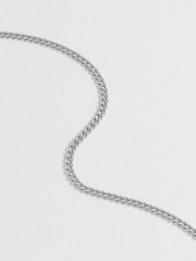 Bartlett Mens Silver Tone Fine Curb Chain Bracelet - Image 3 of 4