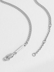 Bartlett Mens Silver Tone Fine Curb Chain Bracelet - Image 4 of 4