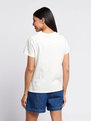 U.S. Polo Assn. Cream Womens Regular Fit V-Neck T-Shirt - Image 2 of 7