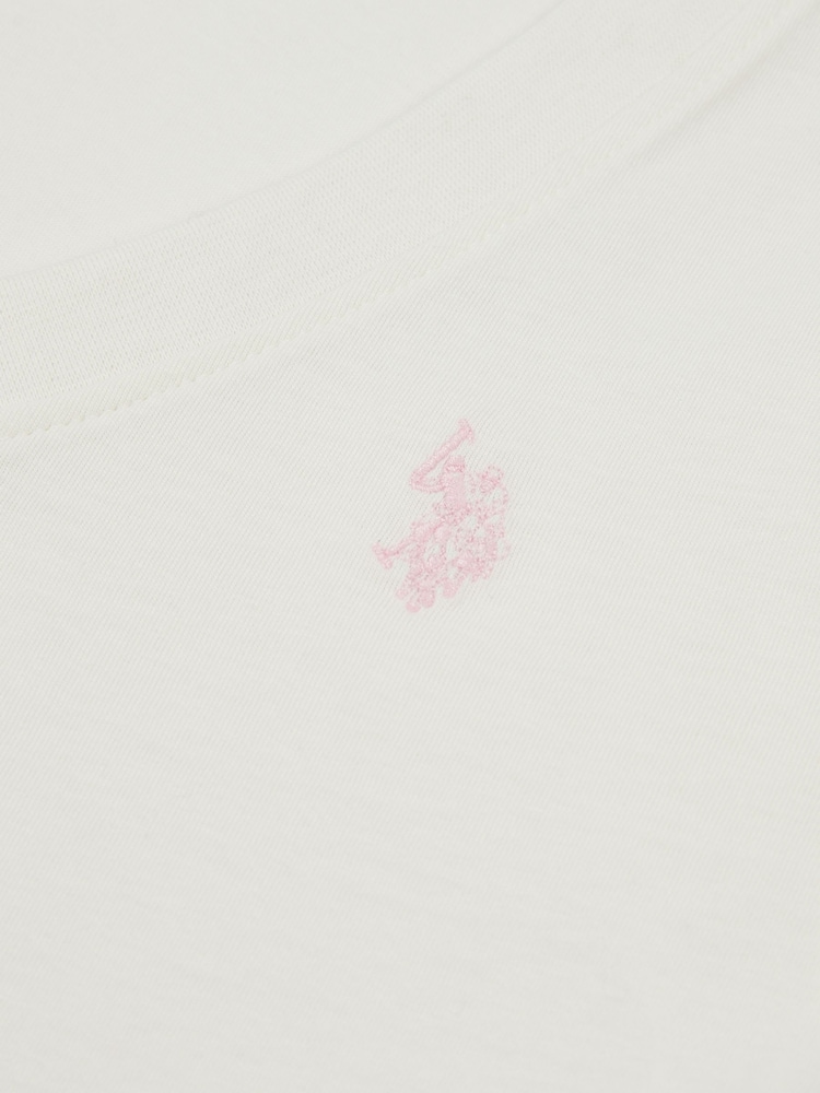 U.S. Polo Assn. Cream Womens Regular Fit V-Neck T-Shirt - Image 7 of 7
