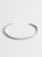 Bartlett Mens Silver Tone Fine Bangle - Image 2 of 4