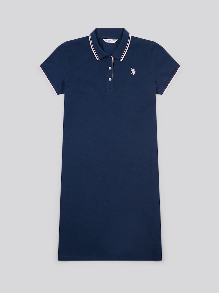 U.S. Polo Assn Blue Womens Polo Dress M (US 8-10)