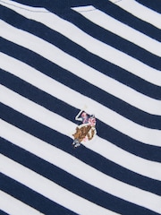 Azul - U.S. Polo Assn Womens Stripe Crew Neck T-Shirt - Imagen 7 de 7