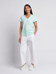 U.S. Polo Assn. Blue Womens Regular Fit V-Neck T-Shirt - Image 3 of 7