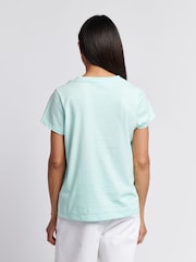 U.S. Polo Assn. Blue Womens Regular Fit V-Neck T-Shirt - Image 4 of 7