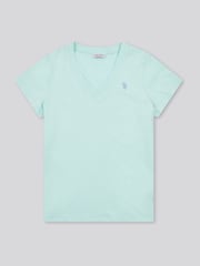 U.S. Polo Assn. Blue Womens Regular Fit V-Neck T-Shirt - Image 5 of 7