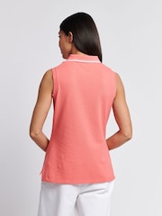 U.S. Polo Assn. Pink Womens Sleeveless Polo Shirt - Image 4 of 7